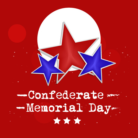 illustration of elements of Confederate Memorial Day backgroundのイラスト素材