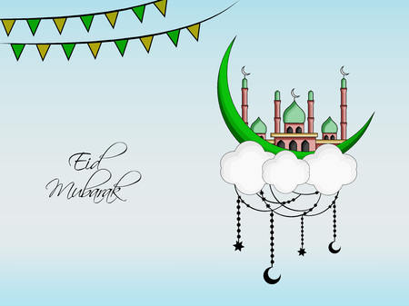 Illustration of Muslim festival Eid backgroundのイラスト素材