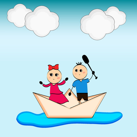 Illustration of Monsoon season backgroundのイラスト素材