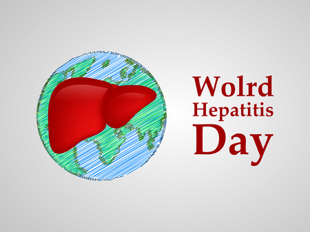 Illustration of World Hepatitis Day awareness backgroundのイラスト素材