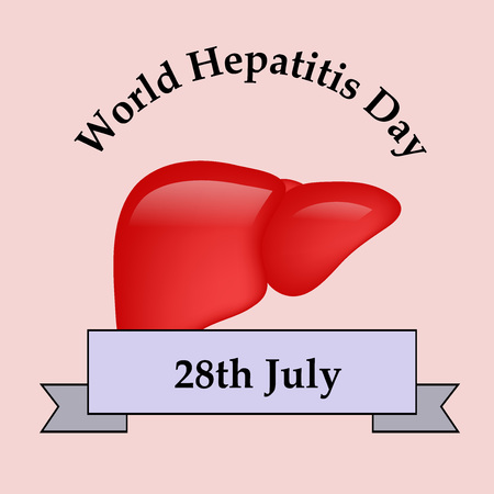 Illustration of World Hepatitis Day awareness backgroundのイラスト素材