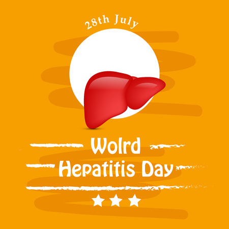 Illustration of World Hepatitis Day awareness backgroundのイラスト素材