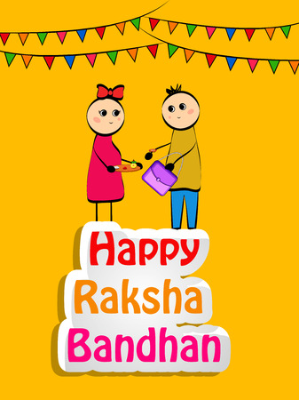 Illustration of Indian festival Raksha bandhan backgroundのイラスト素材