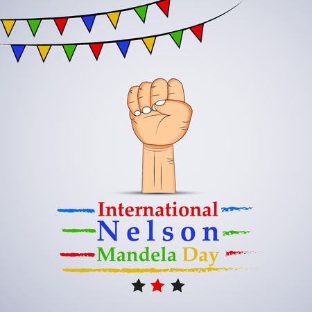 Illustration of background for Nelson Mandela Dayのイラスト素材