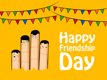 Illustration of background for Friendship Dayのイラスト素材