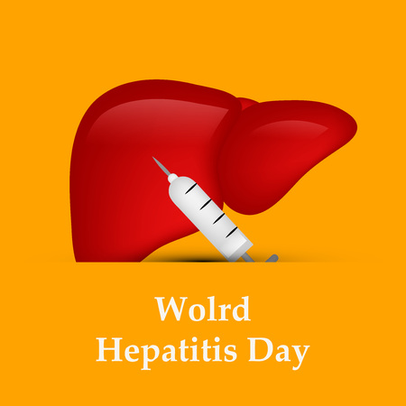 Illustration of World Hepatitis Day awareness backgroundのイラスト素材