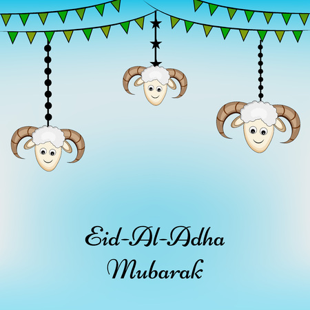 Illustration of background for the occasion of Muslim festival Eid-al-adhaのイラスト素材