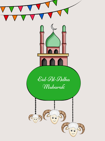 Illustration of background for the occasion of Muslim festival Eid-al-adhaのイラスト素材