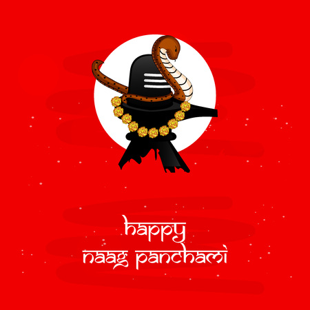 Illustration of background for the occasion of hindu religious festival Naag Panchami celebrated in Indiaのイラスト素材