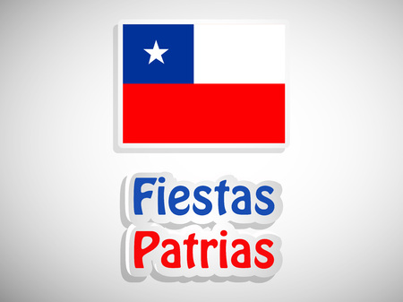 illustration of elements of Chile's National Independence Day Fiestas Patrias backgroundのイラスト素材