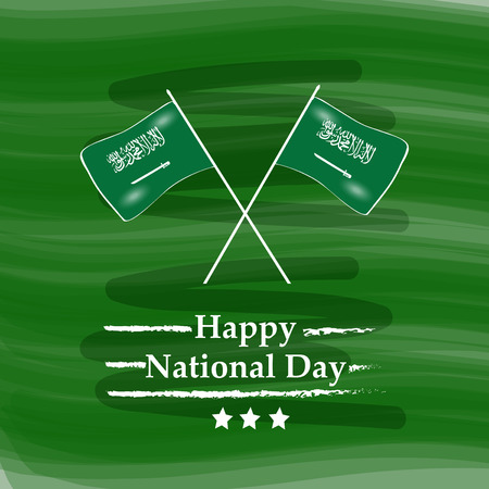 Illustration of Saudi Arabia National Day backgroundのイラスト素材