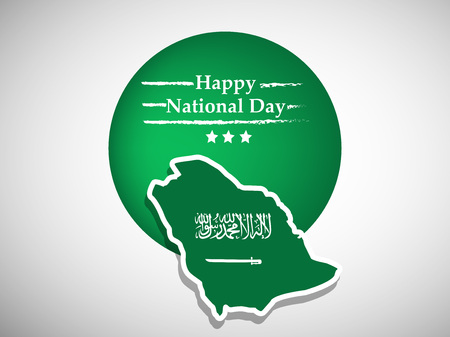 Illustration of Saudi Arabia National Day backgroundのイラスト素材