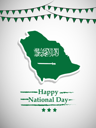Illustration of Saudi Arabia National Day backgroundのイラスト素材