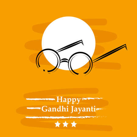 illustration of elements of Gandhi Jayanti Backgroundのイラスト素材