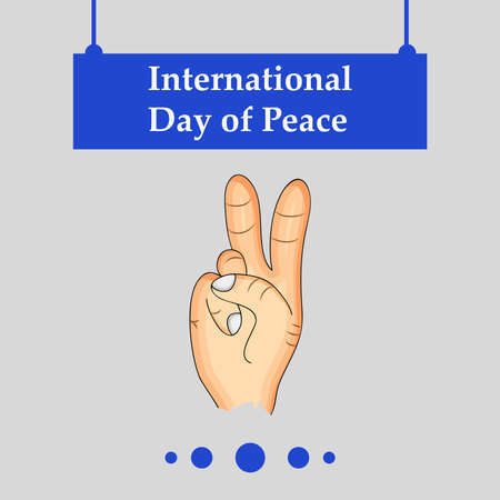 illustration of elements of World Peace Day Backgroundのイラスト素材
