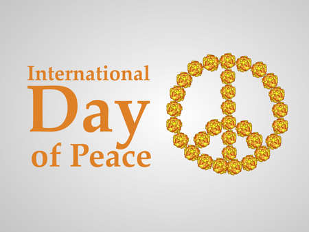 illustration of elements of World Peace Day Backgroundのイラスト素材