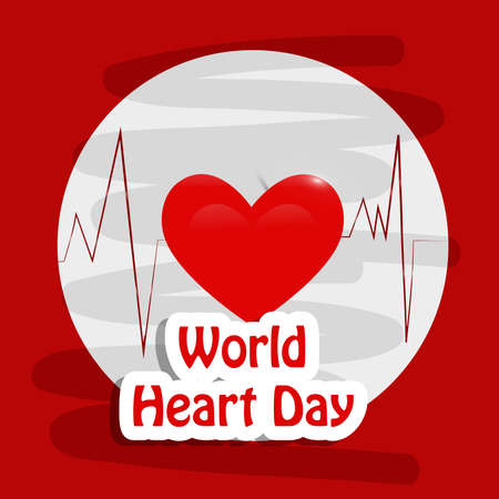 illustration of elements of World Heart Day Backgroundのイラスト素材