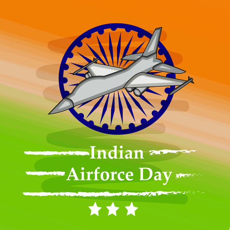 Indian Airforce Dayのイラスト素材