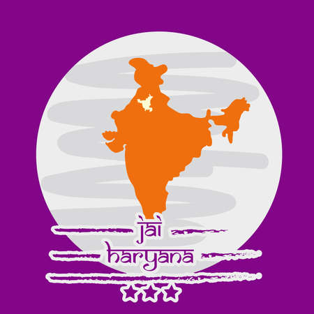 Indian state Haryana Divasのイラスト素材