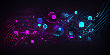 Abstract futuristic background. Technology concept. Vector illustration for your design.の素材