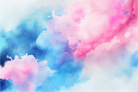 Abstract watercolor background. Digital art painting. Colorful illustration.の素材