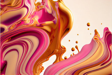 Colorful paint splashes. Abstract background. 3d rendering.の素材