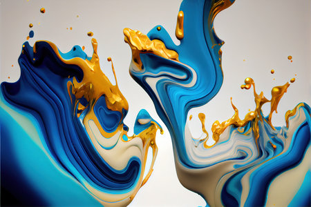 abstract background with oil paint splashes. 3d illustration.の素材