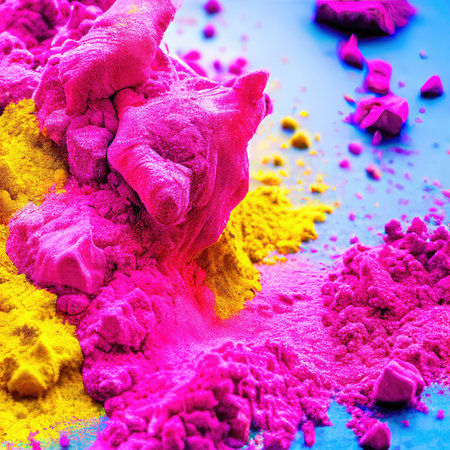 Colorful powder for make-up as background, close-upの素材