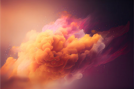 Abstract colorful smoke background. 3d rendering, 3d illustration.の素材