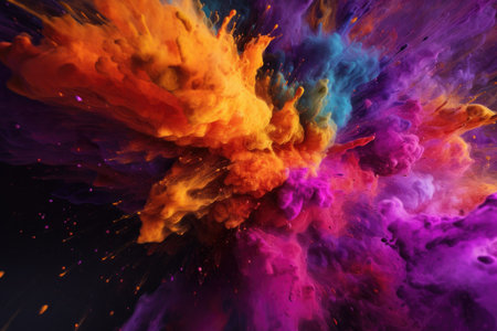 abstract background with colored smoke. 3d rendering, 3d illustration.の素材
