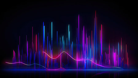 Music equalizer background. Music equalizer technology, vector illustration.の素材