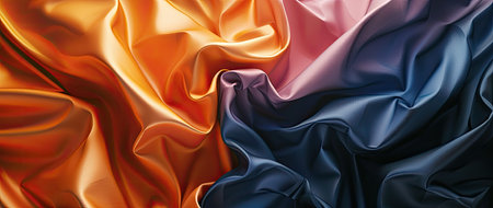 Abstract background with satin fabric. 3d rendering, 3d illustration.の素材