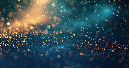 Abstract bokeh background with particles and lights. 3d renderingの素材