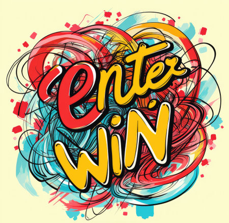 Vector hand drawn illustration, lettering composition with phrase Time to win.の素材