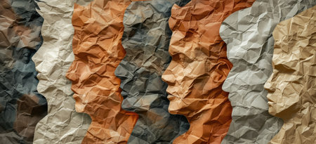 Crumpled paper texture background. Abstract crumpled paper background.の素材