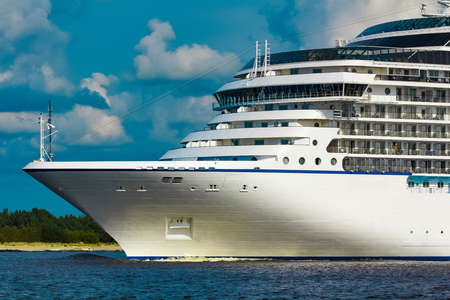 Luxury cruise liner underway. Tour travel and spa servicesの写真素材