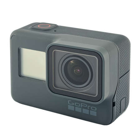 RIGA, LATVIA - NOVEMBER 25, 2017: GoPro HERO 6 Black Action Camera - Isolated on Whiteのeditorial素材