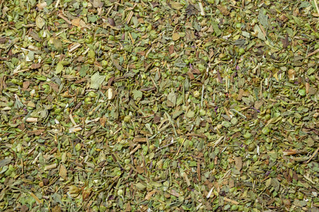 Dry Aromatic Herbs and Flavorful Spices Mix: A Culinary Canvas of Aroma Herb Seasoning. Textured Background for Gourmet Cooking. The Harmonious Combination of Dried Herbs and Spices - Top Viewの写真素材