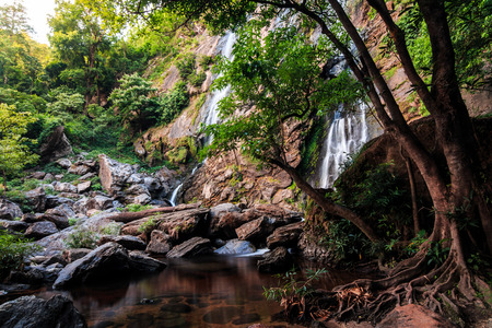 Waterfall  in thailand.の写真素材