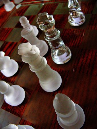 Face off between Kings in a Chess Gameの写真素材