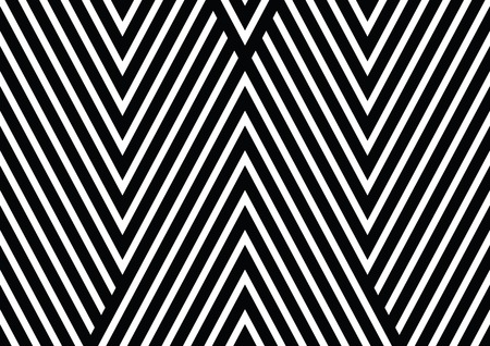 Vector seamless pattern. Decorative ornament, figurative design template with striped black white...
