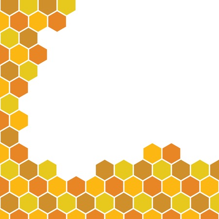 Bee honeycomb pattern, Vector backgrounds, honey textureのイラスト素材
