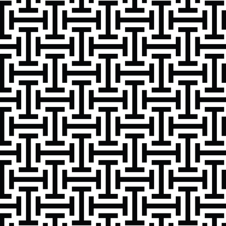 black and white ethnic op art tribal patternのイラスト素材