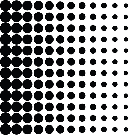 Vector halftone dots. Black dots on white background.のイラスト素材