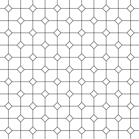 Vintage black and white tiles vector pattern or backgroundのイラスト素材