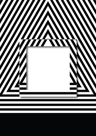 Stripes pattern with square or rectangle text box designのイラスト素材