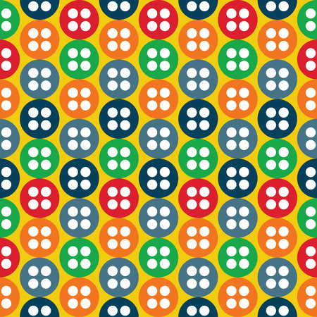colorful buttons polka dots pattern vector for seamless desingnのイラスト素材