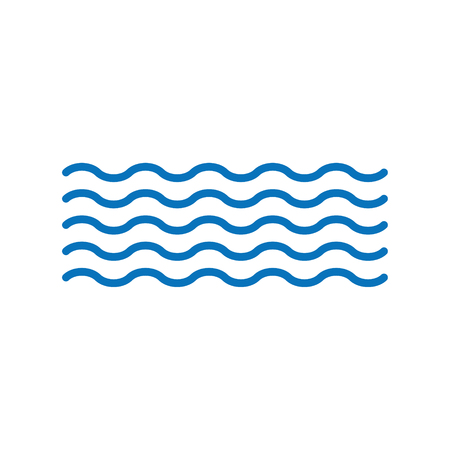 Waves vector icon,for minimalistic design in white background.のイラスト素材