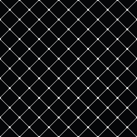 Cross lines vector pattern, background. Seamless repeatable grid, mesh pattern. Template of lattice texture. Vintage black and white tiles vector pattern or backgroundのイラスト素材