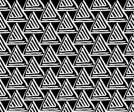 Seamless pattern with hand drawn triangle shape pattern.